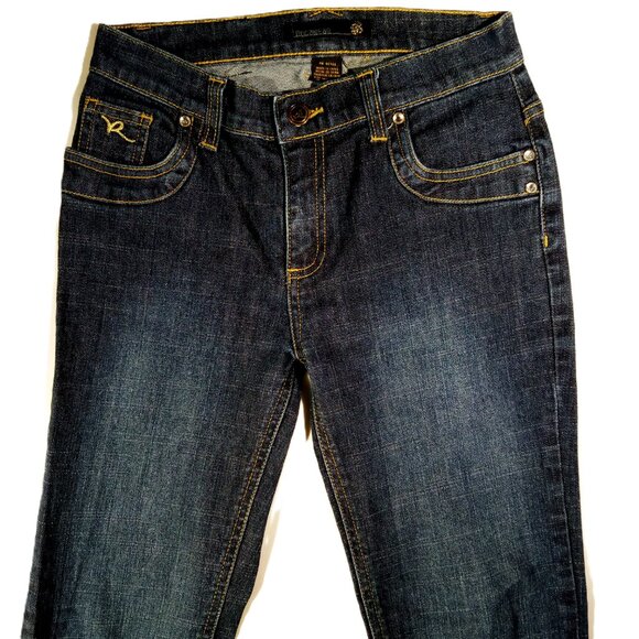 ROCAWEAR JEANS Girls 14 3 Pair Lot 2 Denim 1 Black Metallic Stitch Slim Leg - Picture 2 of 12